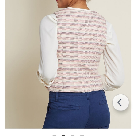 Pastel Striped Commit to Interest Vest in Stripes - Picture 4 of 9